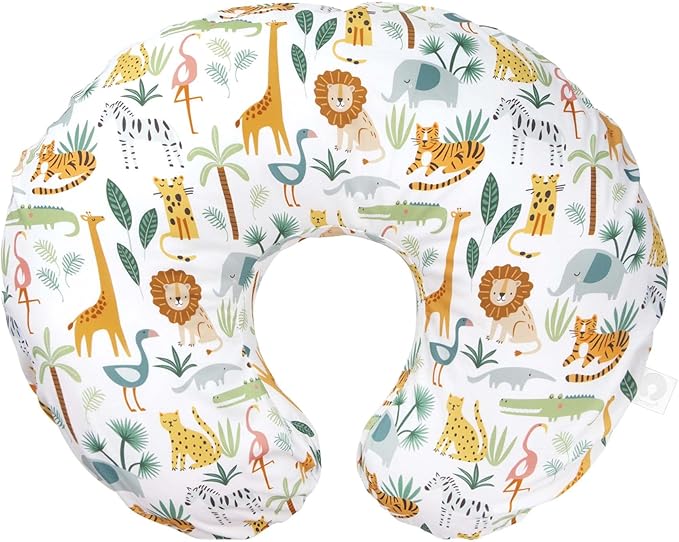 Boppy Original Nursing Pillow Liner Nursing Pillow Cover, Colorful Wildlife, Fits Original Support for Breastfeeding