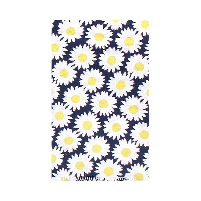 Hudson Baby Unisex Baby Cotton Flannel Burp Cloths, Daisy, One Size