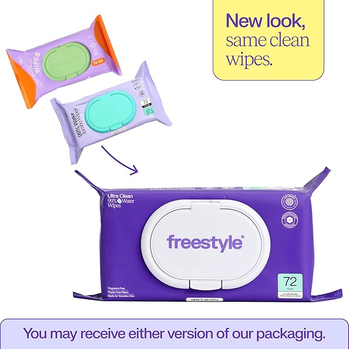 Freestyle Soft Jumbo Baby Wipes, Hypoallergenic and Unscented, Water-Based Wet Wipes for Babies, Finely Suited for Sensitive Skin, Thick & Oversized, Pack of 12, 72 Wipes Per Pack