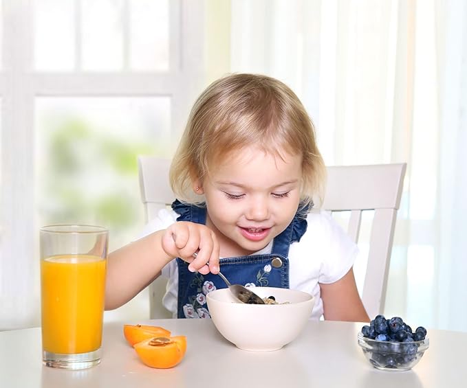 9 Piece Stainless Steel Kids Silverware Set - Child and Toddler Safe Flatware - Kids Utensil Set - Metal Kids Cutlery Set Includes 3 Small Kids Spoons, 3 Forks & 3 Knives