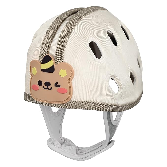 Baby Head Protector for Crawling and Walking, Anti-Collision Soft Infant Helmet for 6-24 Months, Breathable & Ultra-Lightweight & Expandable and Adjustabl (Brown Bear)