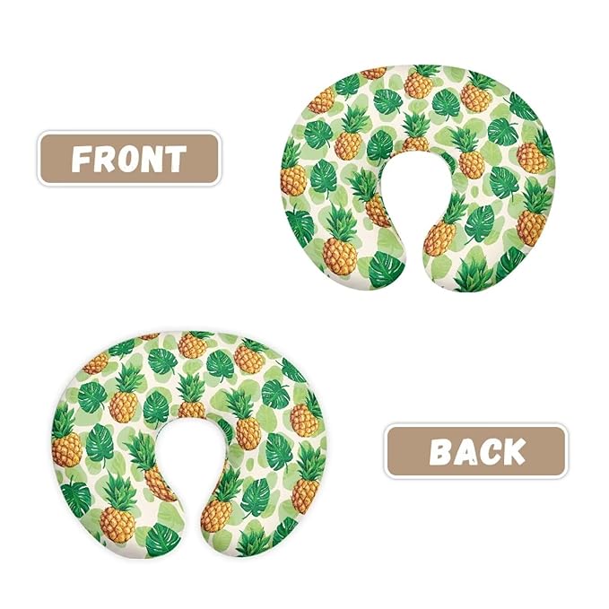 Nursing Pillow Cover Fits The Original Support for Breastfeeding, Bottle Feeding, and Bonding Pineapple Palm Leaf Soft Comfortable Slipcover for Baby Girl and Boy