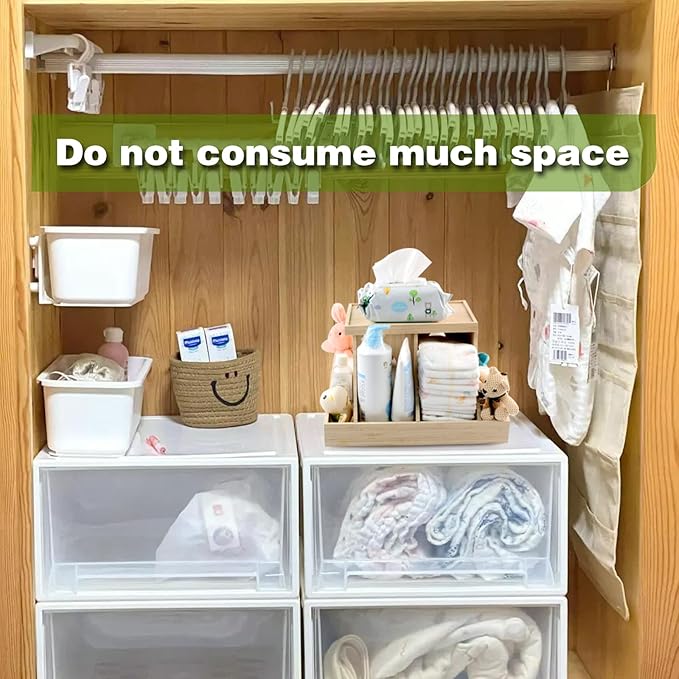 Wooden Baby Diaper Cabby Organizer, 360 Degrees Rotating Bamboo Cabby Storage with Removable Divides, Nursery Diaper Organizer