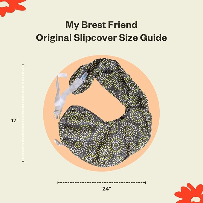My Brest Friend Original Nursing Pillow Cover - Slipcovers for Baby - Adjustable Fit, Easy Care, Durable - Original Nursing Pillow Not Included, Fireworks