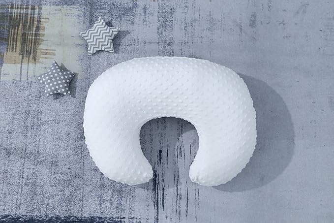 Baby Nursing Pillow Cover, Nursing Pillow Slipcovers for Breastfeeding Moms, Ultra-Soft Fit Standard Infant Nursing Pillows for Infant Newborn Baby Boy Girl (Cloud Dancer)