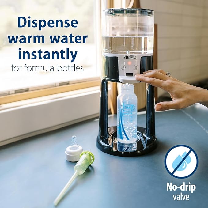 Dr. Brown's Insta-Prep Warm Water Dispenser with Baby Formula Mixing Pitcher, 36oz Black