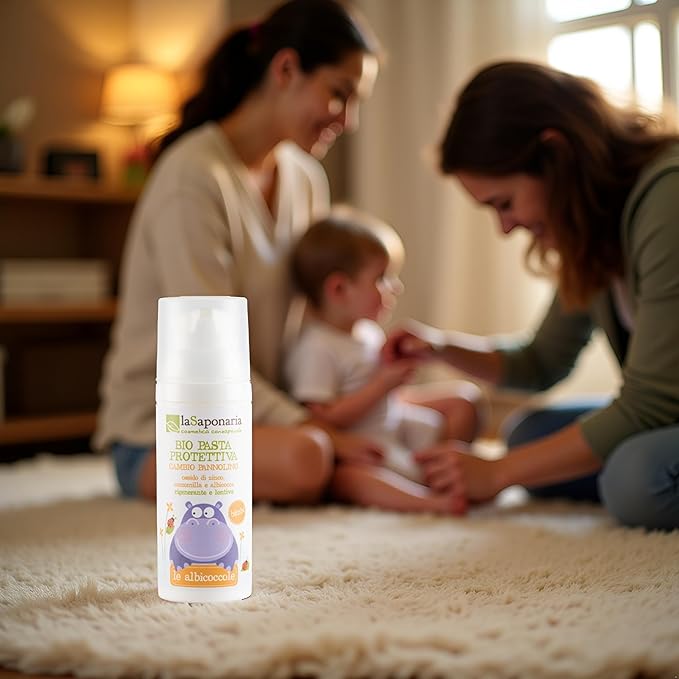 LA SAPONARIA Organic Diaper Cream - Reliably protects the sensitive diaper area - Nourishing & conditioning Soothes the skin - Forms a moisture barrier - Vegan - 75 ml