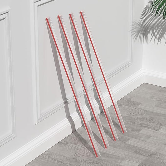 30x30mm Self Adhesive Corner Guard, 4pcs 31.5" Wall Corner Protector Strip, Flexible PVC Edge Trim, Peel and Stick Corner Protection for Furniture, Wall Edges & Table Corners