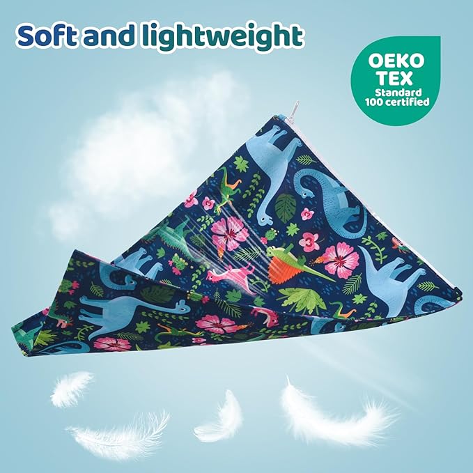 2pcs Cloth Diaper Mess-proof Wet Bags,Waterproof Reusabel Travel Storage Stroller Daycare Soiled Baby Items Beach Pool Yoga Gym Bag for Wet Toddler Swimsuits-Leopard,Dinosaur