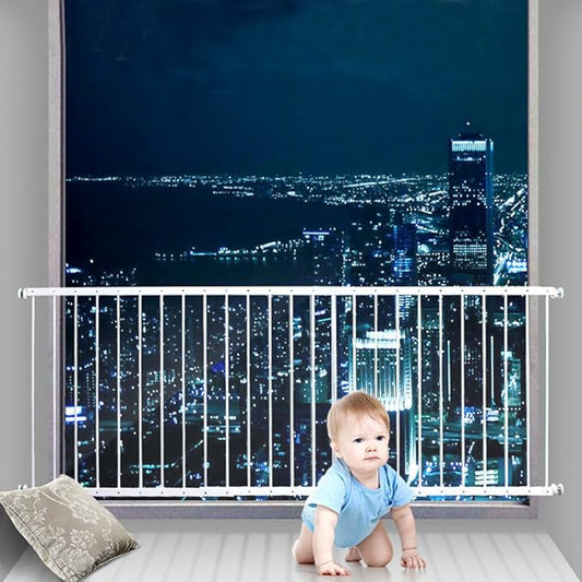 Fairy Baby Window Guards for Children, Adjustable Wide Child Safety Window Guard Prevents Accidental Falls, Home Security Childproof Interior Bar Guard for Windows Wide 61.41" - 86.61"(3 Panels)