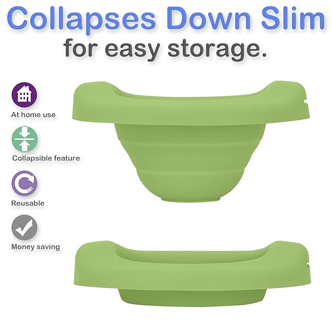 Kalencom Potette Plus Reusable Collapsible Travel Potty Liner for Home Use with 2-in-1 Potette Plus Potty (Sold Separately) (Green)