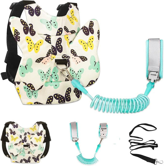 Toddler Harness with Anti Lost Wrist Link - Baby Safety Leash for Kids for Travel for Crowded Parks, Airports