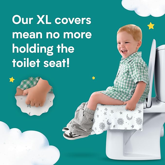 Eli with Love 20 Pack Extra Large Disposable Toilet Seat Cover (Boho) – Toddler Toilet Covers for Full Coverage On Toilet or Potty – Ideal Travel Toilet Seat Covers for Kids and Adults