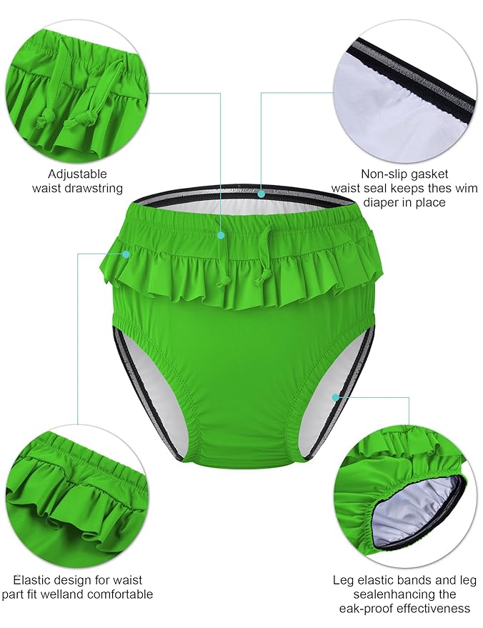 Youth Special Needs Reusable Swim Diapers Swimwear for Incontinence Diaper Covers Waterproof,Leakproof