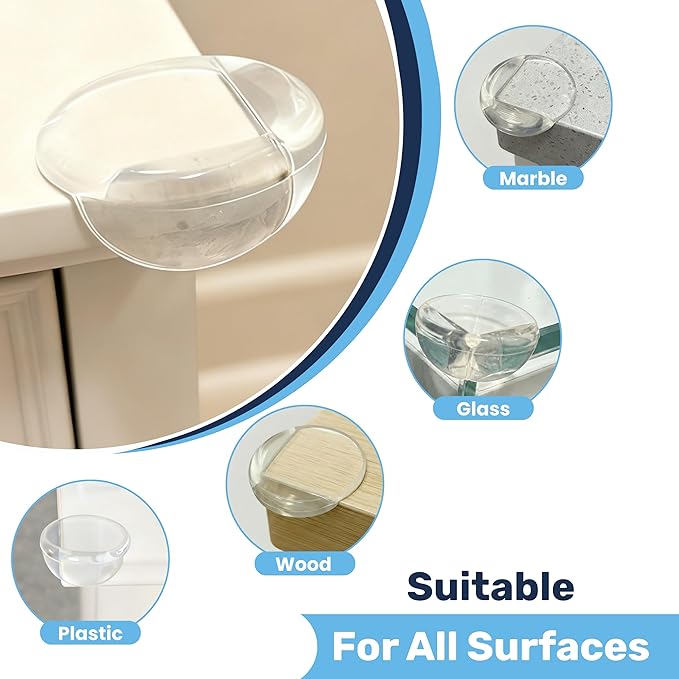 Baby Proof Me 12 Pack Large Table Corner Protector for Baby & Toddlers, Clear Corner Guards & Edge Protectors, Furniture Corner & Edge Safety Bumpers, Baby Proofing for Sharp Edges, Strong Adhesive