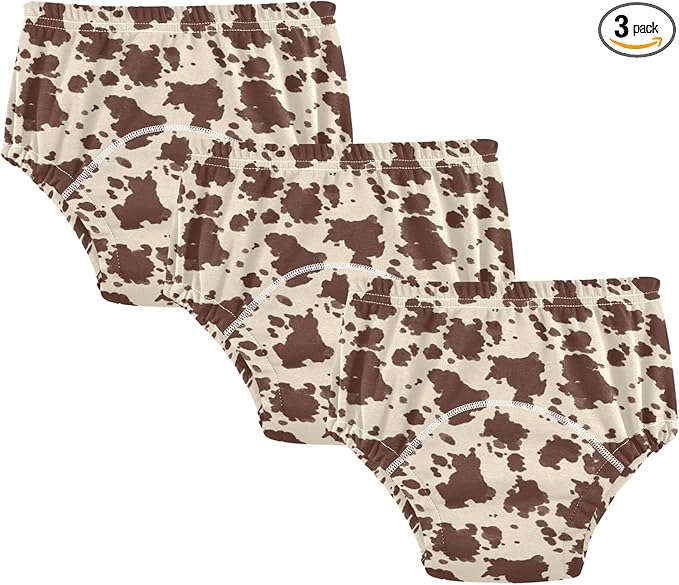 Baby Girls Toilet Training Pants Reusable Short Underwear for Toddler Girls 4T Cow Print