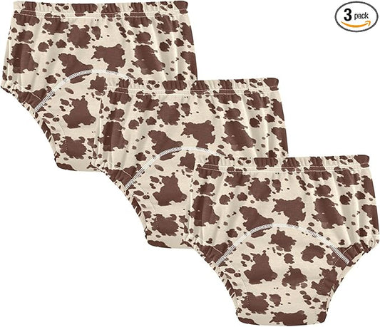 Baby Girls Toilet Training Pants Reusable Short Underwear for Toddler Girls 4T Cow Print