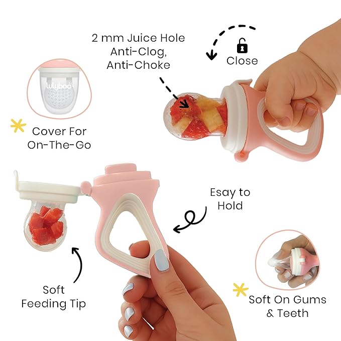 Lulyboo Infant to Toddler 3-Stage Self-Feeder Set Silicone Tips | BPA-Free, Ergonomic Handle, Safe Choking-Free Feeding for Baby and Toddler Ages 4-24 Months, Perfect for Soft Foods Independent Eating