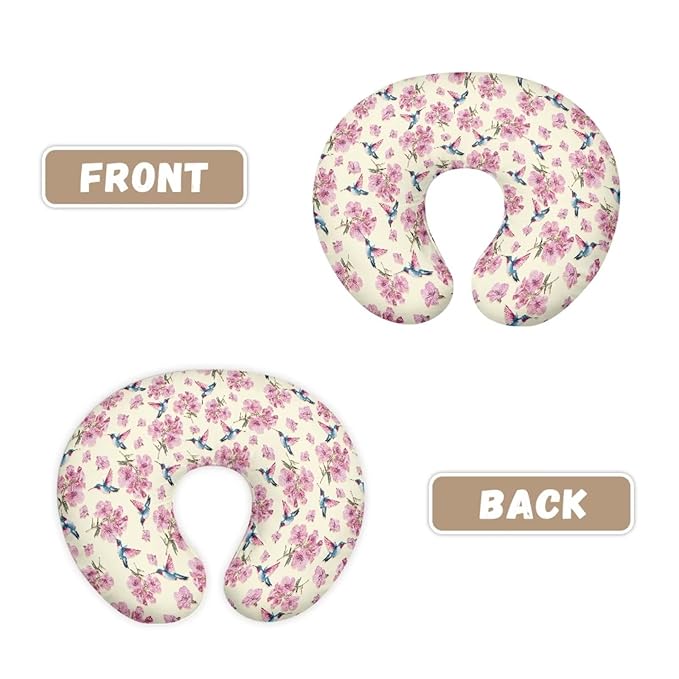 Nursing Pillow Cover for Baby Girl, Paw Print Breastfeeding Pillow Slipcover, Newborn Feeding Pillow Covers