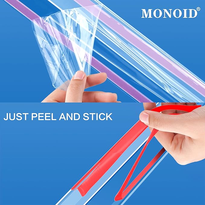MONOID Wall Corner Protectors Clear 39" - Baby Safety Edge Guards (6 Pack)