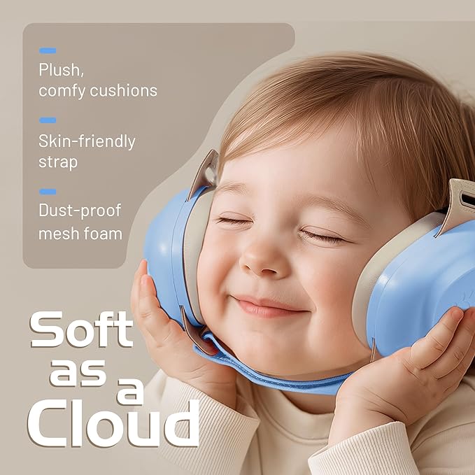 EZARC Baby Ear Muffs for Noise Protection – 25dB Noise Cancelling Headphones for Newborns, Infants & Toddlers (3–48 Months)