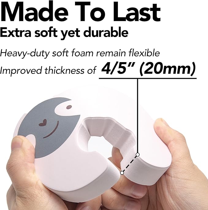 Door Finger Pinch Guard 6 Pack Thick Foam Anti Door Slam Preventer Stopper Silencer Baby Proofing to Keep Doors Open