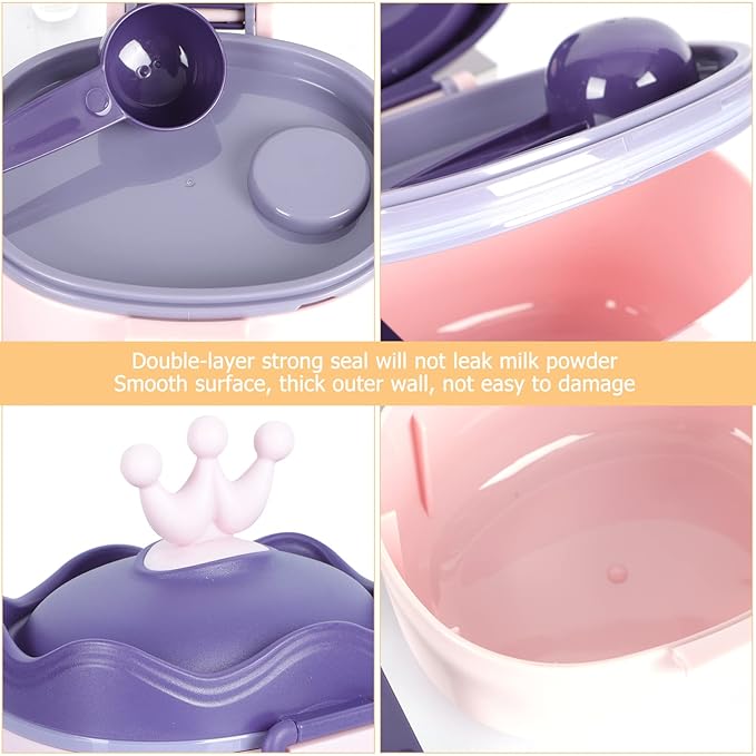 Portable Milk Powder Dispenser 1Pc Baby Formula Storage Box 11Oz Leak-Proof Food Container for Travel Outdoor Feeding
