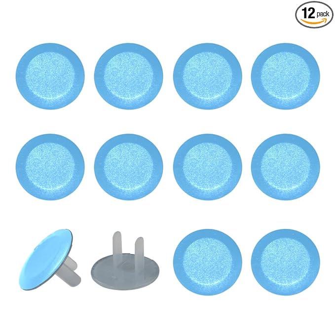 Pure Light Blue Sky Color Pattern Outlet Covers for Electrical Power Baby Proofing Wall Socket Protector Child Proof Outlet Protector - Electrical Insulation