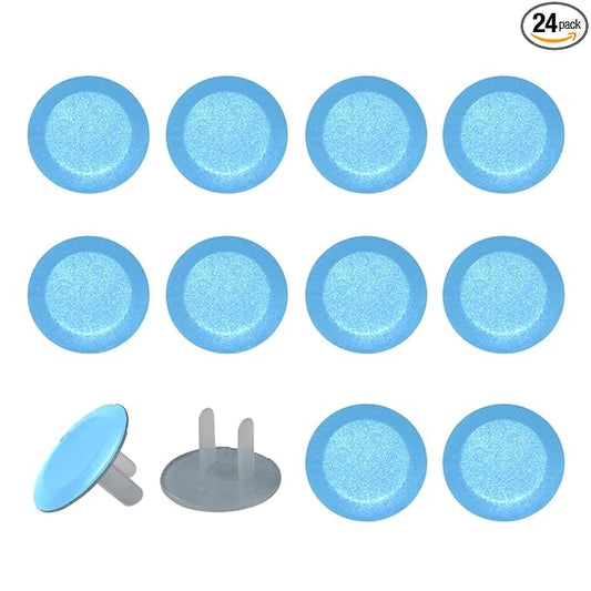 Pure Light Blue Sky Color Pattern Outlet Covers Baby Proofing Child Proof Plug Covers for Electrical Outlets Easy Install Outlet Plug Covers