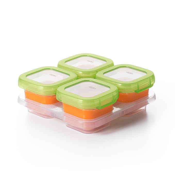 OXO Tot Baby Blocks Freezer Storage Containers 4oz- New Colors Available