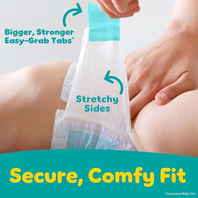 Pampers Diapers - Baby Dry - Size 6, 64 Count, Absorbent Disposable Infant Diaper (Packaging May Vary)