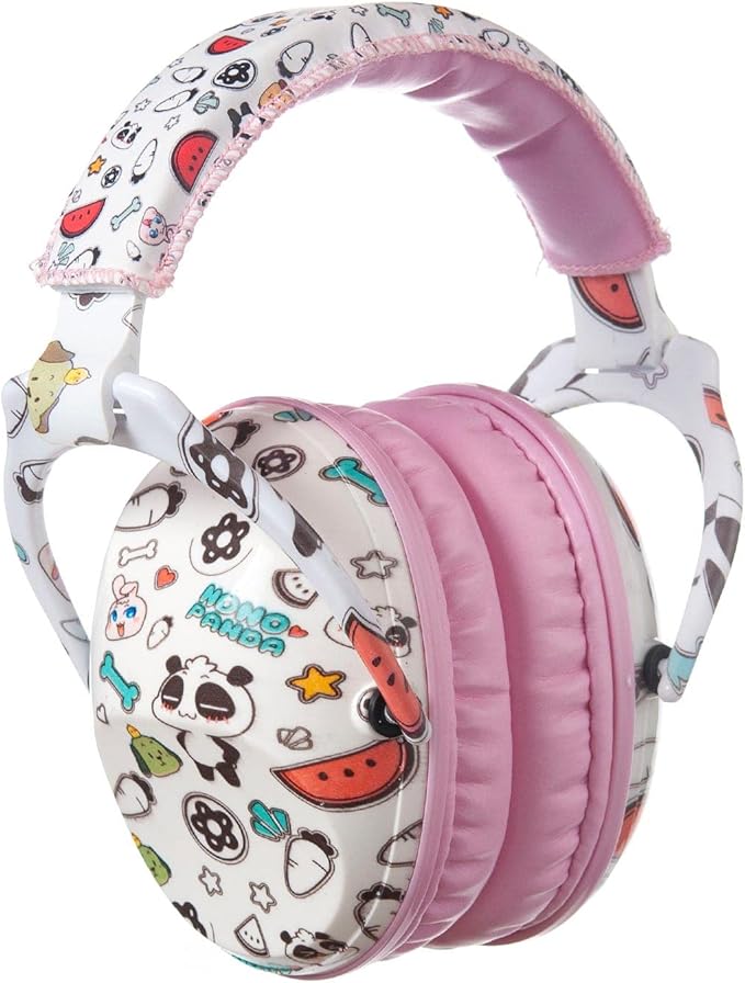 Kids Hearing Protection,25dB NRR Noise Reduction,Sound Proof for Kids,Toddler,Safety Earmuffs for Concert,Airplane,Autism,Monster Jam,Travel,School- Pink Panda
