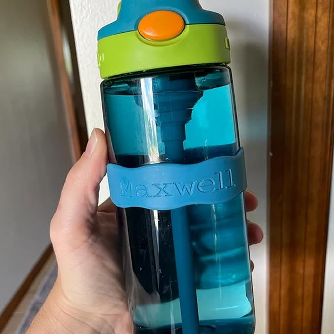 Personalized Baby Bottle Labels for Daycare School Summer Camp Customized Children's Water Bottle Name Bands Custom Engraved Reusable Silicone Cup Bands Labels Waterproof 3 Piece Combo Pack