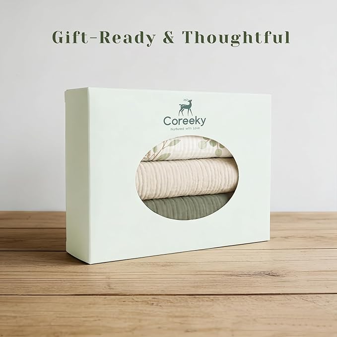 3 Pack Muslin Changing Pad Covers for Girl Boy, 100% Soft Cotton Changing Table Cover, Breathable Baby Nursery Diaper Change Pad Sheets (Spring Meadow)