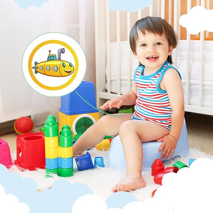 Geyee 24 Pcs Potty Training Stickers Potty You Pee on Toilet Reveal Stickers Chart Reusable Pee Decals Color Changing Seat Toilet Targets for Boys Girls Kids Training Use(Vehicle)