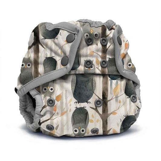 Kanga Care Rumparooz Double Leg Gusset Reusable Cloth Diaper Cover One Size Snap | Hoot 6-35 lbs