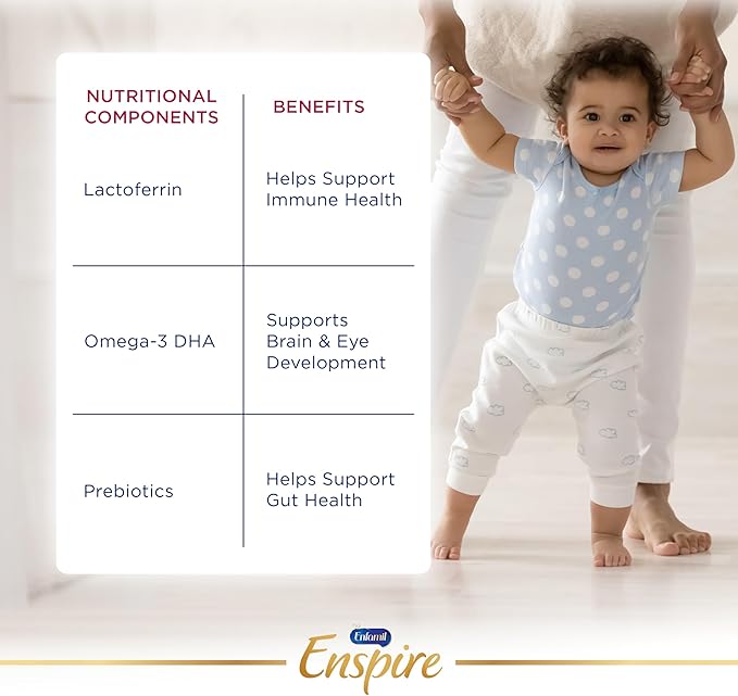 Enfagrow Enspire Toddler, Nutritional Drink, Immune-Supporting Lactoferrin and Brain-Supporting DHA, Natural Milk Flavor, 24 Oz Can (Pack of 4)