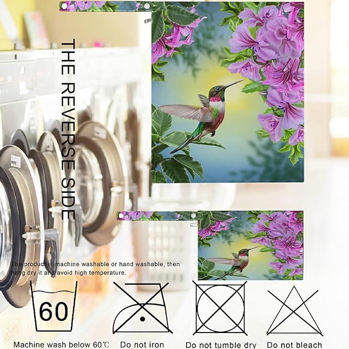visesunny Spring Bird Hummingbird Hibiscus Flowers Summer Welcome 2Pcs Wet Bag with Zippered Pockets Washable Reusable Roomy Diaper Bag for Travel,Beach,Daycare,Stroller,Diapers,Dirty Gym Clothes
