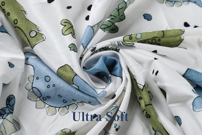 Nursing Pillow Cover Set 3 Pack Nursing Pillow Slipcovers for Moms Breastfeeding Moms, Ultra-Soft Stretchy Fit Standard Nursing Pillows Light Blue/Light Green/Dinosaur