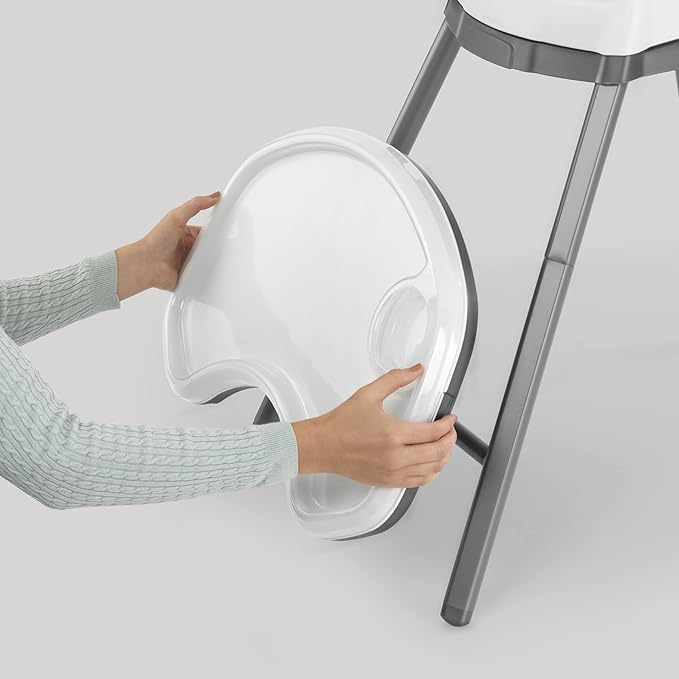 Chicco Stack 1-2-3 Multi-Use Convertible High Chair for Babies and Toddlers, 5-Point Harness and 3-Position Recline, Easy-Clean Baby High Chair Booster Stool Combo | Cadiz/Blue