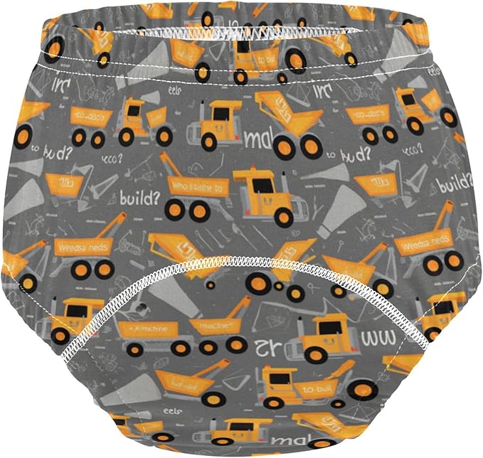 Baby Girls Sleep Training Pants Absorb Water Training Underpants for 5T Construction Trucks and Wheelbarrow Pattern