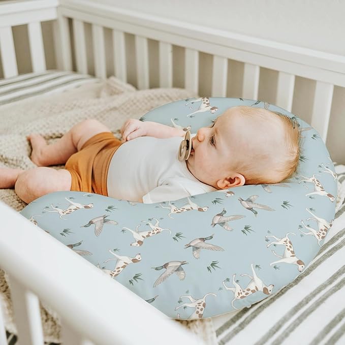 Green Mallard Ducks Dogs Nursing Pillow Covers for Boy Girl Wild Duck Hunting Nursery Feeding Pillowcase for Breastfeeding Pillows Outdoor Duck Hunter Soft Stretchy Removable Covers for Newborn Infant