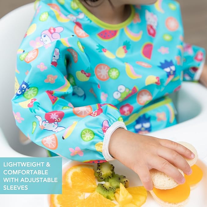 Bumkins Sleeved Bib for Girl or Boy, Baby and Toddler for 6-24 Mos