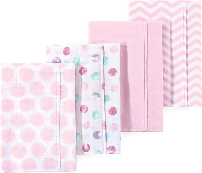 Little Treasure Luvable Friends Flannel Burp Cloths 4pk