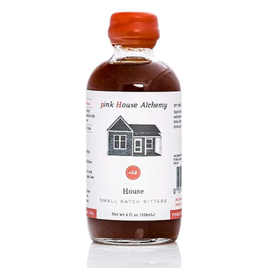 Pink House Alchemy House Bitters - 4 oz bottle of Aromatic and Handcrafted, Made for Cocktails Using All Natural, Botanicals and Fruits (House, 4 OZ)