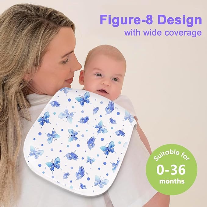 10-Pack Burp Cloths for Baby Boys and Girls - Organic Baby Burp Cloth,Baby Washcloths, Burp Rags, Large Neutral Burp Clothes for Newborn