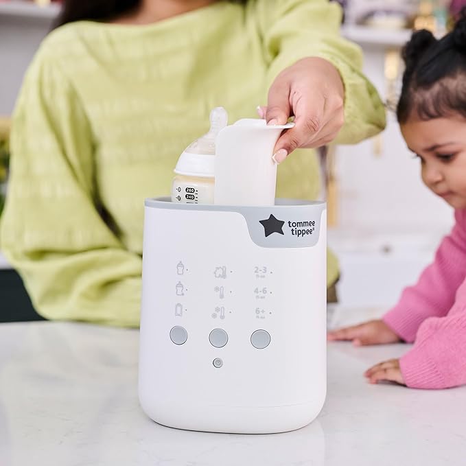 Tommee Tippee Baby Bottle and Food Warmer, Warms Breast Milk, Formula, Jars and Pouches to Body Temperature in Minutes, Automatic Timer, Touch Settings, White