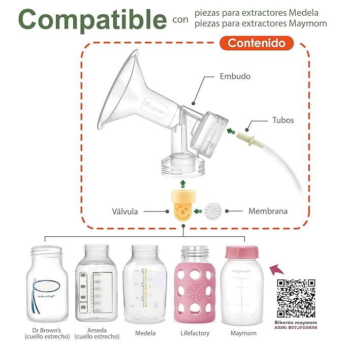 Maymom Pump Parts Compatible with Medela Pump in Style Pumps ; Not for Pump in Style with MaxFlow Pro Pro+ (15mm Flanges)