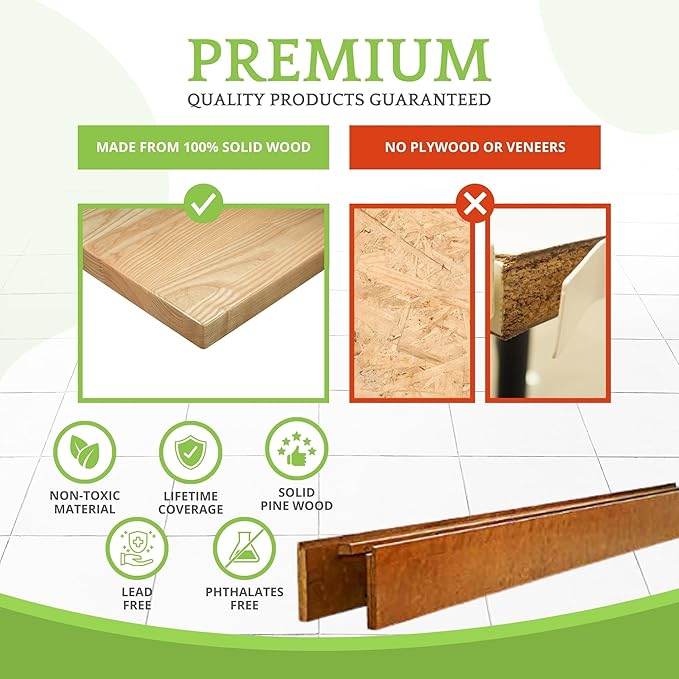 Full-Size Conversion Kit Bed Rails for Baby Appleseed and Eco-Chic Convertible Cribs - Solid Wood Rail - Toddler and Adult Bed Rail for Full-Size Beds - Nursery and Baby Furniture (Coco, Bolt-On Kit)