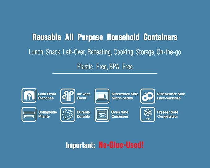 Minimal Reusable Silicone Food Storage Containers